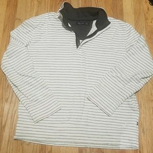 ⛵️ White Striped Nautica Pullover - Large